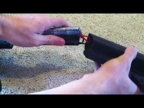 how to put battery in g&p crane stock