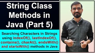 Searching Characters in Strings Hindi || String Methods In Java by Deepak