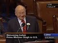 Video from the U.S. House where Rep. Steny Hoyer welcomes Indian P.M. Monmohan Singh
