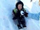 Keagan Eating Snow