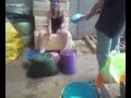 Hannah Drumming On Feed Buckets