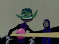 teen titans   raven   chico bestia   al espacio sideral
