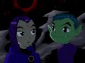 teen titans   raven   chico bestia   al espacio sideral