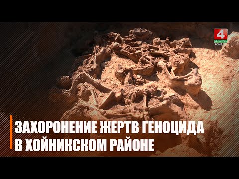 Раньше здесь стоял деревянный крест и ограда. Новое место массового уничтожения мирного населения в годы Великой Отечественной войны найдено под Хойниками видео