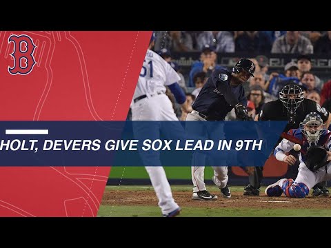 Video: Holt, Devers give Red Sox lead in 9th inning