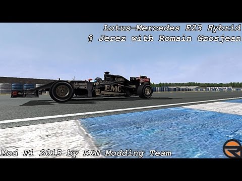 [rFactor] Lotus-Mercedes E23 Hybrid @Circuito de Jerez with Romain Grosjean | Mod R&N 2015 [HD]