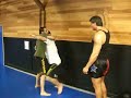 Jose Canseco takes instruction from Nick Diaz