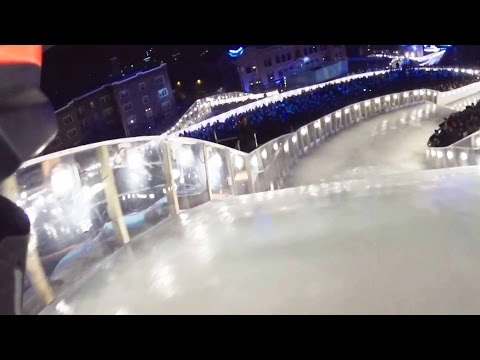 high - Skate along with Claudio Caluori as he laces up for a POV run on the downhill ice cross track in Saint Paul. Big drops and technical bump sections made for a gravity fueled run that would leave...