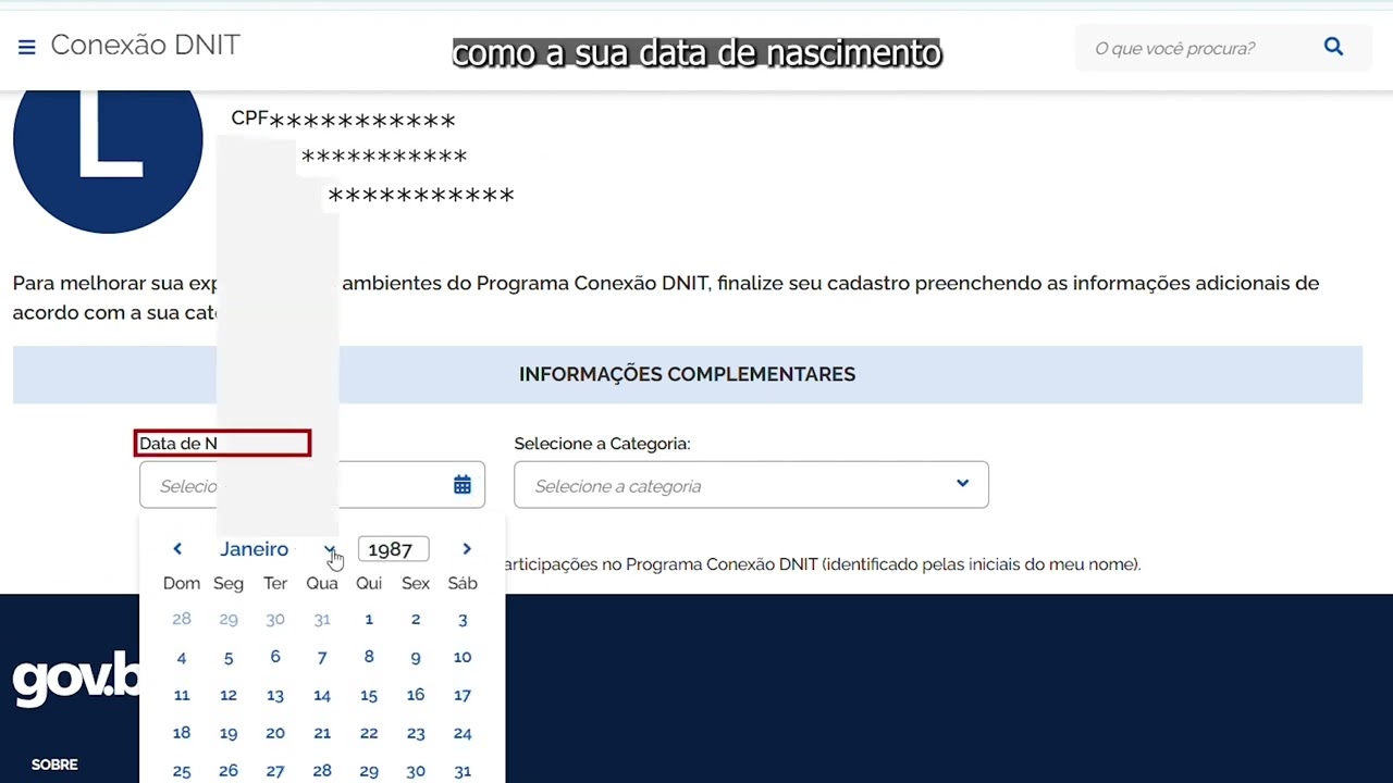 Como realizar seu cadastro no portal web do Programa Conexão DNIT