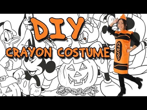 DIY Crayon Costume (NO SEW)