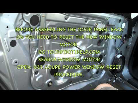 DIY: Replace Infiniti G35 coupe window motor Part-3