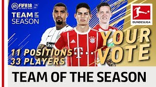 EA SPORTS FUT 18 Bundesliga Team Of The Season - James, Boateng or Gregoritsch? Vote Now!