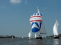 Kielboote beim Ansegeln auf dem Beetzsee