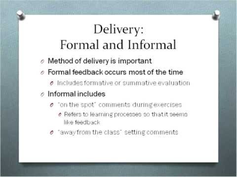 how to know when to provide feedback