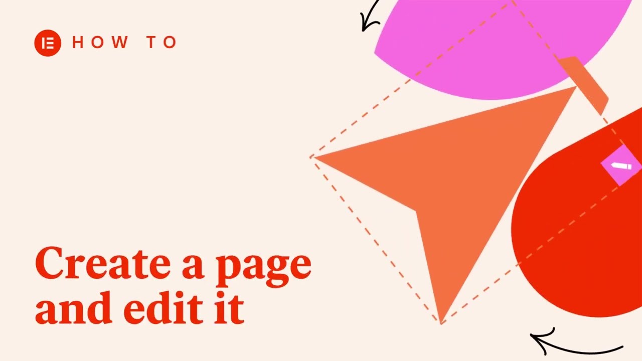 How to create a page and edit it