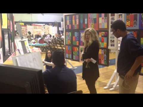 arts - The Burlington City School District is hosting a district-wide arts showcase in the high school gym through Thursday.