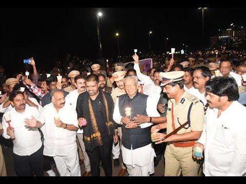 పోలీస్ అమరవీరుల సంస్మరణ క్యాండిల్ ర్యాలీ కృష్ణా జిల్లా, మచిలీపట్నం,Vizagvision...