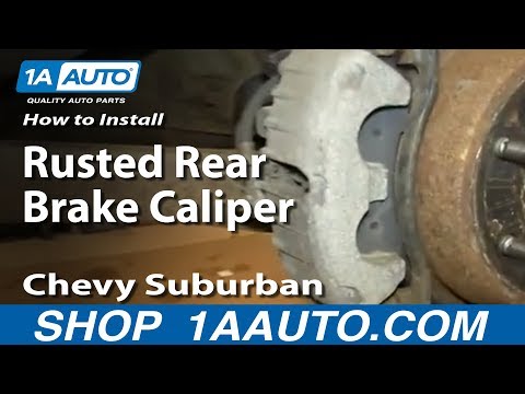 How To Install Replace Rusted Rear Brake Caliper 2000-06 Chevy Suburban Tahoe GMC Yukon