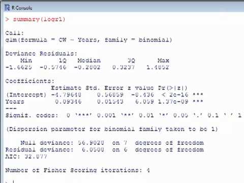 how to perform a logistic regression in r