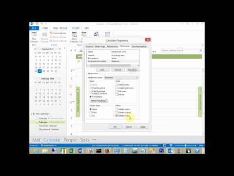 how to provide calendar access in outlook 2010