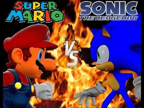 Mario Vs Sonic: Mario Blue/Sonic Red *Fan Project*