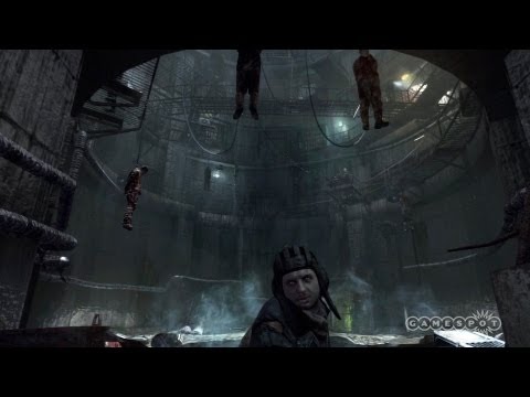 360 - A player stabs and sneaks his way through a prison camp. Follow Metro: Last Light at GameSpot.com! http://www.gamespot.com/metro-last-light/ Official Site - ...