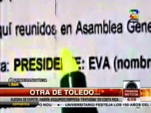 Suegra de Toledo adquirió inmuebles a través de una empresa