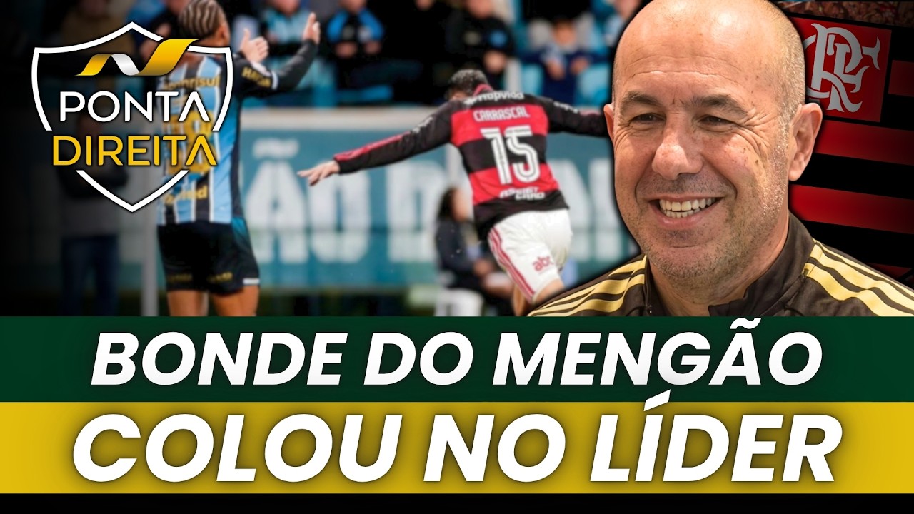 Flamengo vence o Grêmio no Sul e se aproxima do líder