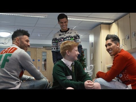 Video: School pupils get a Christmas surprise from Coutinho, Firmino and Ox | THE REACTIONS ARE PRICELESS!