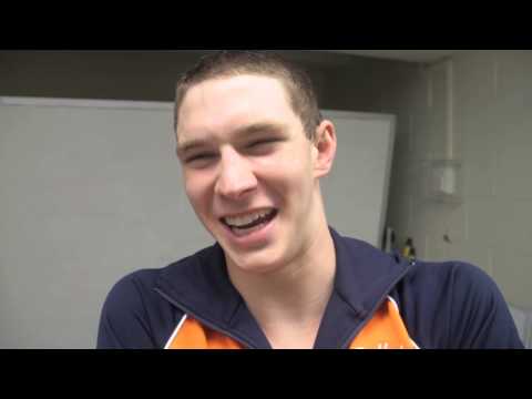 Missy Franklin Video Bombs Ryan Murphy after his 1:38.1 200 back