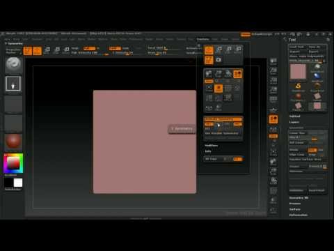 how to enable symmetry in zbrush