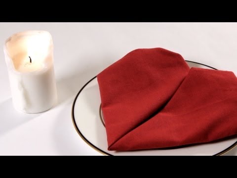 valentine napkin folding - See what you can learn on the go with the new Howcast App for iPhone and iPad: http://bit.ly/11ZmFOu Watch more How to Fold Napkins videos: http://www.howcas...