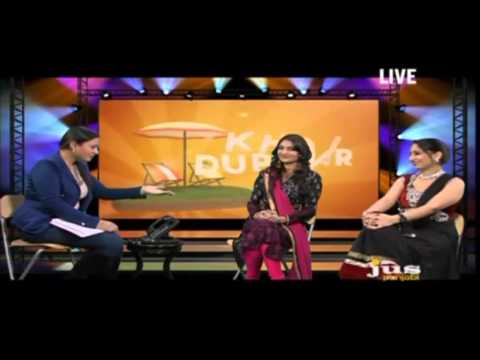 Punjabi Actress DEEP BRAR live on Khidi Dupeher on JUS PUNJABI TV  Part 3