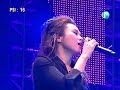 tanya chua at golden chinese melody awards held in singapore, singing beautiful love.