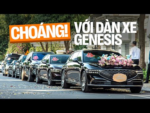 Bất ngờ với dàn xe trăm tỷ, độc lạ: Ấn tượng nhất là khi 20 chiếc Genesis chật kín đường