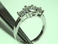 Three-Stone Radiant Diamond Engagement Ring MDC Diamonds NYC Three-Stone Radiant Diamond Engagement Ring MDC Diamonds NYC