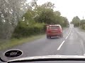 Subaru WRX passing citroen c2 rally car