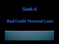 Bad Credit Personal Loans