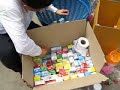 Packing donation materials in Bangkok for Thailand