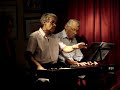 juan carlos zunini y sa�l cosentino interpretan tango a 4 manos en bien bohemio caf� cultural, buenos aires, argentina.