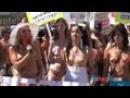 Protest for equal rights to go topless, Venice Beach ...