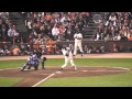 World Series Game 1 Juan Uribe Hits 3 Run Home Run for the San Francisco Giants