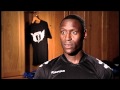 Single arm cord press with Portsmouth FC