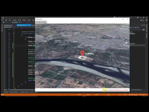 Map control and get current location using UWP
