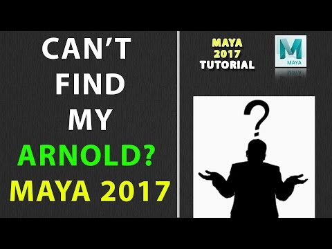 Can't Find My ARNOLD in Maya 2017