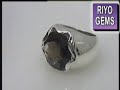 Silver Smoky Quartz Ring by Riyo Gems Sterling silver Ring India Silver Smoky Quartz Ring by Riyo Gems Sterling silver Ring India