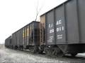 CSXT 415 leads a loaded Coke train west through Pine Junction - Gary, IN. 01/03/09