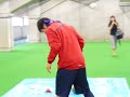 Socio Partyでの選手達によるスイカ割り大会。誰かと違ってインチキ無しです！ 後ろで見切れる笠井の行動にも注目（^_^；