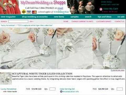 Sculptural White Tiger Lilies Wedding Collection
