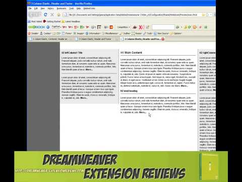 creating a page layout with the Dreamweaver extension CSS Sculptor 2